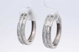 1.12cttw Lab Grown Diamond Hoop Earrings In Sterling Silver 6.4 Grams Eb0326sxdu