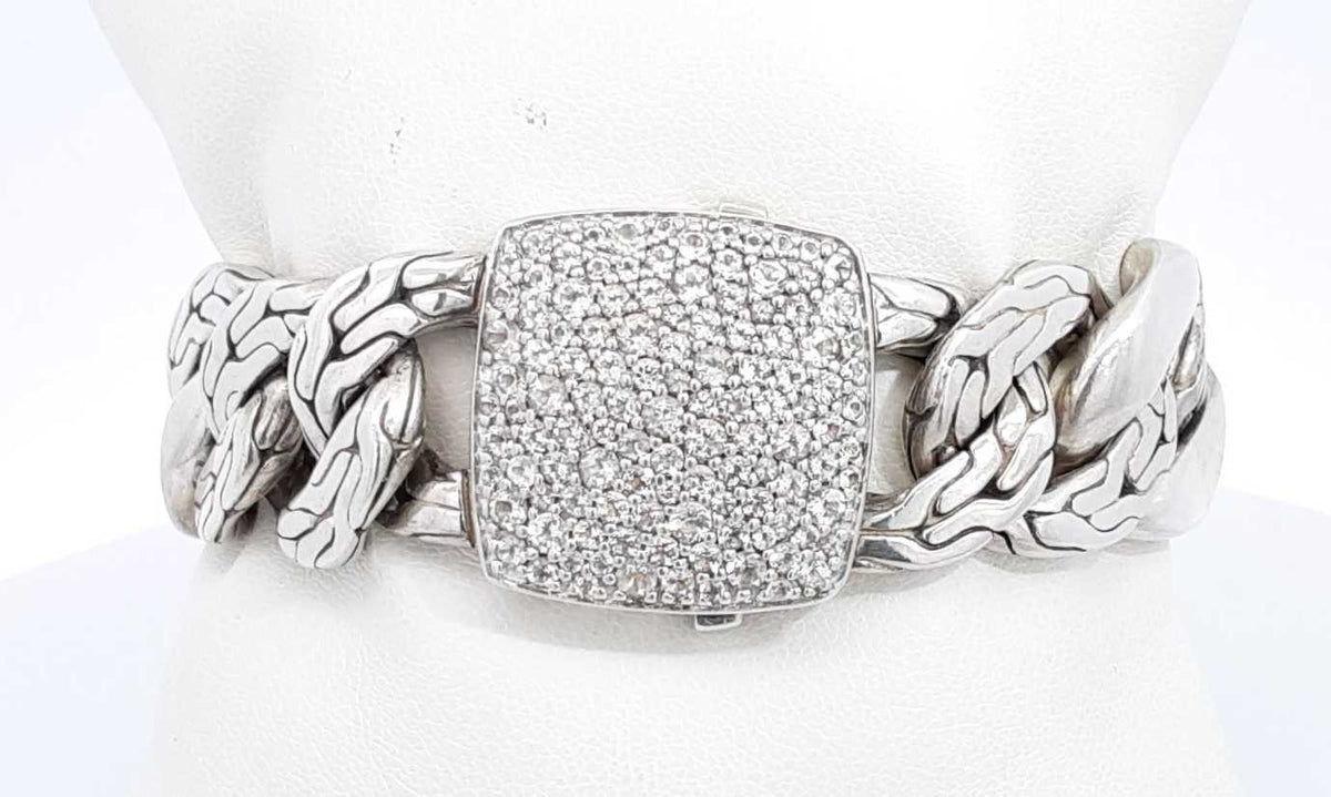 Selling Wide & Heavy Rizzio Chain Sterling Silver Bracelet