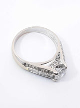 1.45 Cttw Diamond & 14k White Gold Engagement Ring 4.1 Grams Size 6.75 Fw0125ezxdu