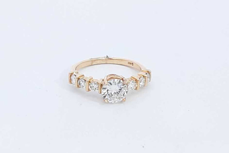 Approx. 1.15ctw Round Diamond Ring In 14k Yellow Gold 2.9g Size 7 Eb0724pxzdu