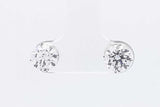 2.0cttw Lab Grown Diamond Stud Screwback Earrings 14k White Gold 1.1g Eb326wcrsa