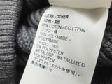 Louis Vuitton Gray Knitted Wool Cotton Blend Sweater Size S Do0326oirde