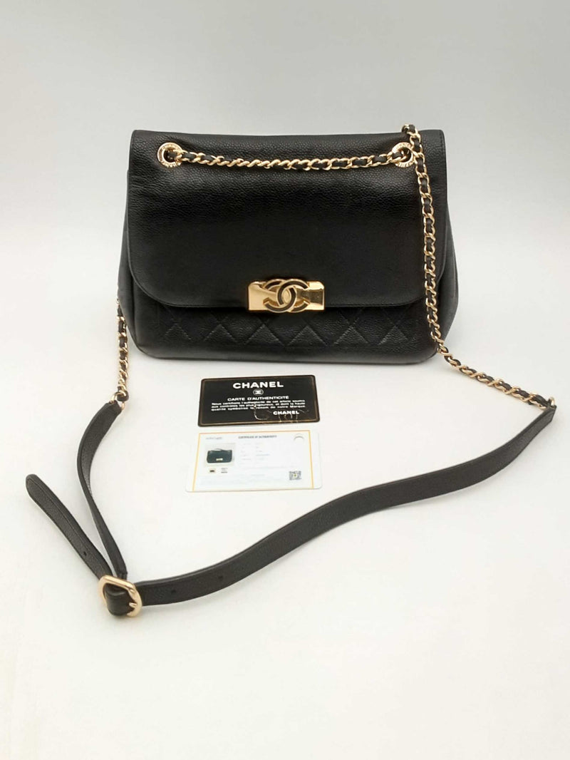 Chanel Quilted Caviar Cc Flap Crossbody Bag Eb0125opxzsa