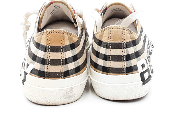 Burberry Larkhall Logo Archive Check Sneakers Size 42 Eb0924rxdu