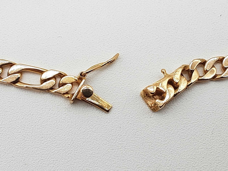 14k Yellow Gold 18.4g Figaro Chain 17 In Do0625cxzde