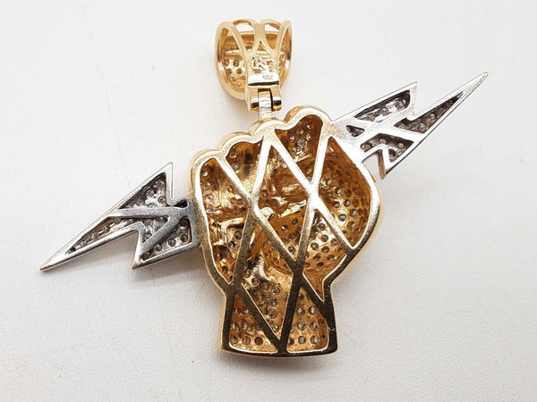 5.17 Cttw Diamonds 10k Two-tone Gold 22.4g Lightning Bolt Pendant Do0725oxzxde