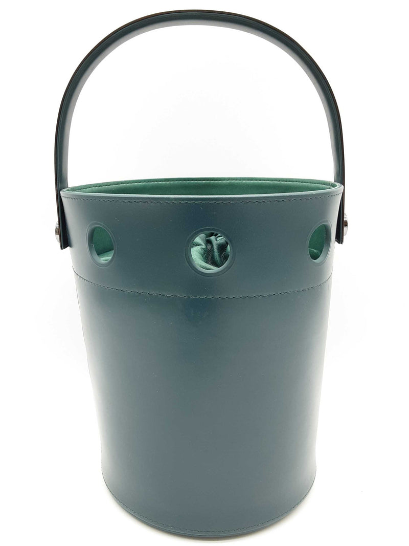 Perrin Le Seau Strass Green Leather Bucket Bag Do0125prxde
