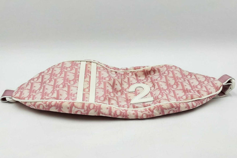Christian Dior Trotter Diorissimo Oblique Pink & White Waist Bag Eb1125lrxdu
