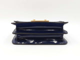 Tory Burch Juliette Mini Top Handle Satchel In Blue Patent Leather Fw0526lxzdu