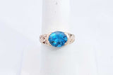 Blue Gemstone Ring In 14k Yellow Gold 4.9 Grams Size 7 Eb0724lrxsa