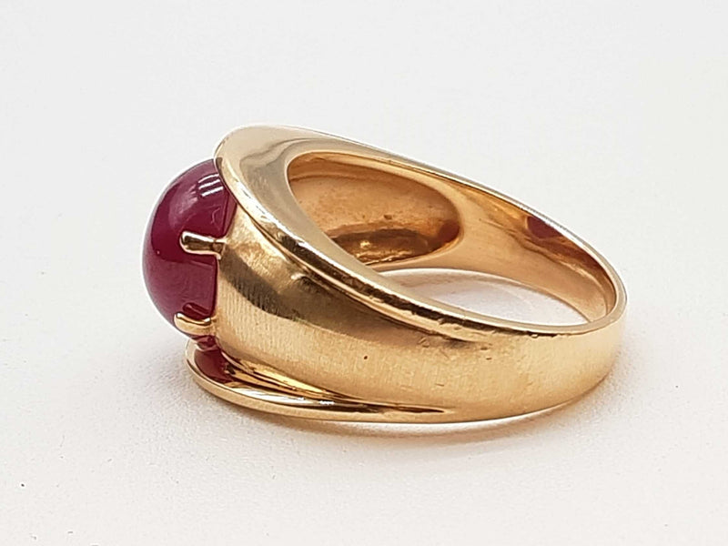 Synthetic Star Ruby 14k Yellow Gold 10.1g Ring Size 10.25 Do0525pxzde