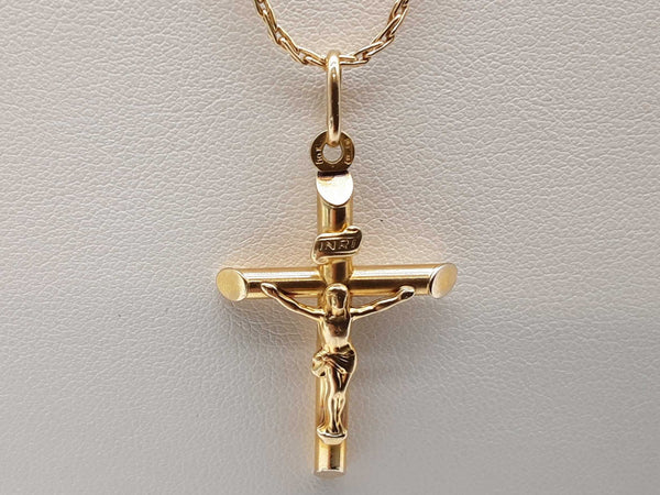 10k Yellow Gold 5.7g Cross Pendant Chain 20 In Do0625lrxde