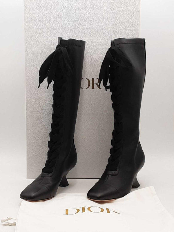 Dior Naughtily-d Wedge Boots Black Size 37 Aa1125wxzsa