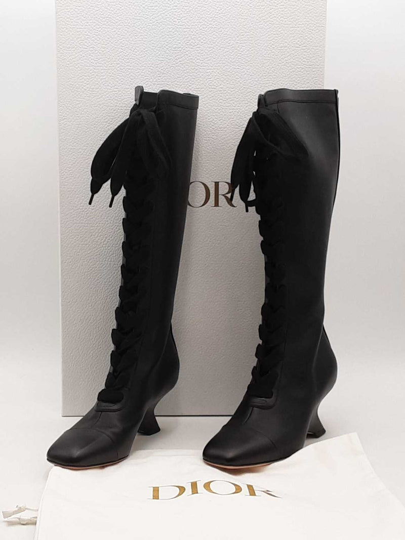 Dior Naughtily-d Wedge Boots Black Size 37 Aa1125wxzsa