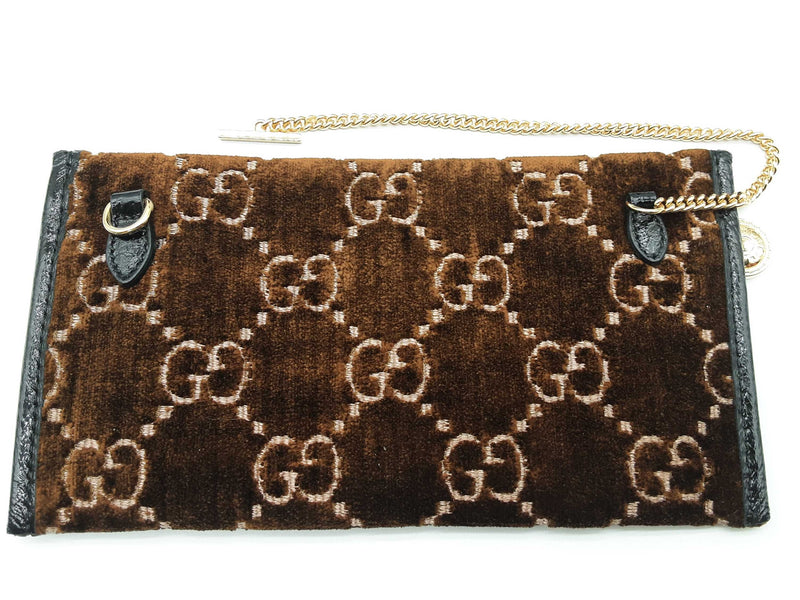 Gucci 537219 Rajah Brown Gg Velvet Web Large Tote Bag Do0425ixzde