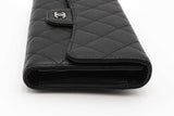 Chanel Quilted Black Caviar Leather Flap Wallet Eb0426wxzsa