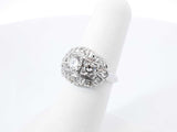 1.33 Cttw Diamond & 14k White Gold Art Deco Style Ring 4.3g Size 6 Fw0826loxzdu
