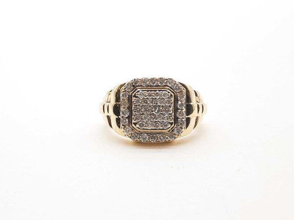 14k Yellow Gold Diamond Pave Jubilee Style Ring Size 7.25 Lh0224wrxde