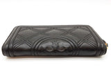 Tory Burch Flemming Black Leather Zip Continental Wallet Do0825prde
