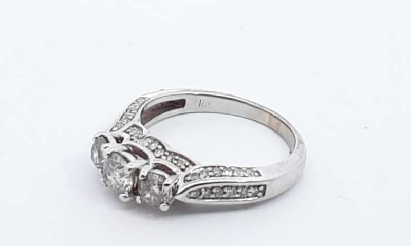 10k White Gold Diamond Ring 1.29ctw 2.86 Grams Size 5.75 Ebolxdu 144010018517