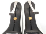 Versace Decollete T.110 Vitello Blanco White Leather Heels Size Eu 40 Do0825cxde