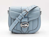 Coach Georgie Saddle Bag In Baby Blue Puffy-quilted Leather Fw1225sxdu