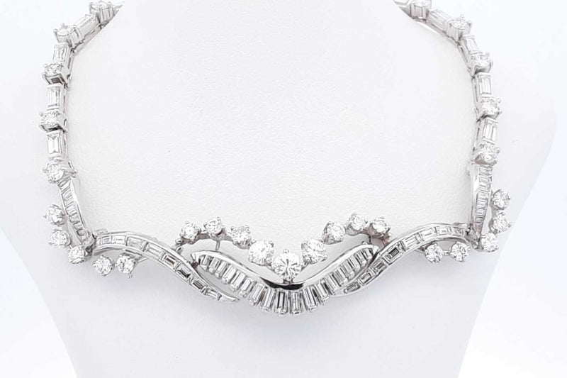 Approx. 9.48ctw Diamond Choker Necklace Platinum 40 Grams 14.5 Inch Eb0924irxzdu