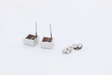0.8cttw Princess Cut Diamond Stud Earrings 14k White Gold 3.1 Grams Eb0626pcxdu