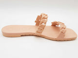 Gucci Pink Chain Link Accent Rubber Slide Sandels Size Eu 38 Do0725lcrde