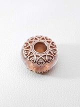 Pandora Iridescent Murano Glass Charm In 14k Rose Gold-plating 4.3g Fw0926rdu