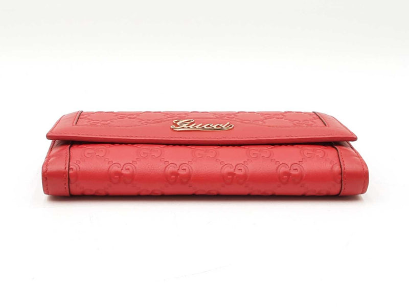 Gucci Gg Guccissima Red Leather Continental Long Wallet Fw0625orzdu