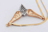 0.23cttw Diamond Pendant Necklace 10k Yellow Gold 4.4 Grams 16 Inch Eb0826lcrsa