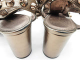 Balenciaga Arena Stud Silver Gray Gladiator Heels Size Eu 36 Do0925crde