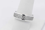 David Yurman Diamond Streamline Two Row 925 Band Ring 9g Size 8.5 Eb0326rxzsa