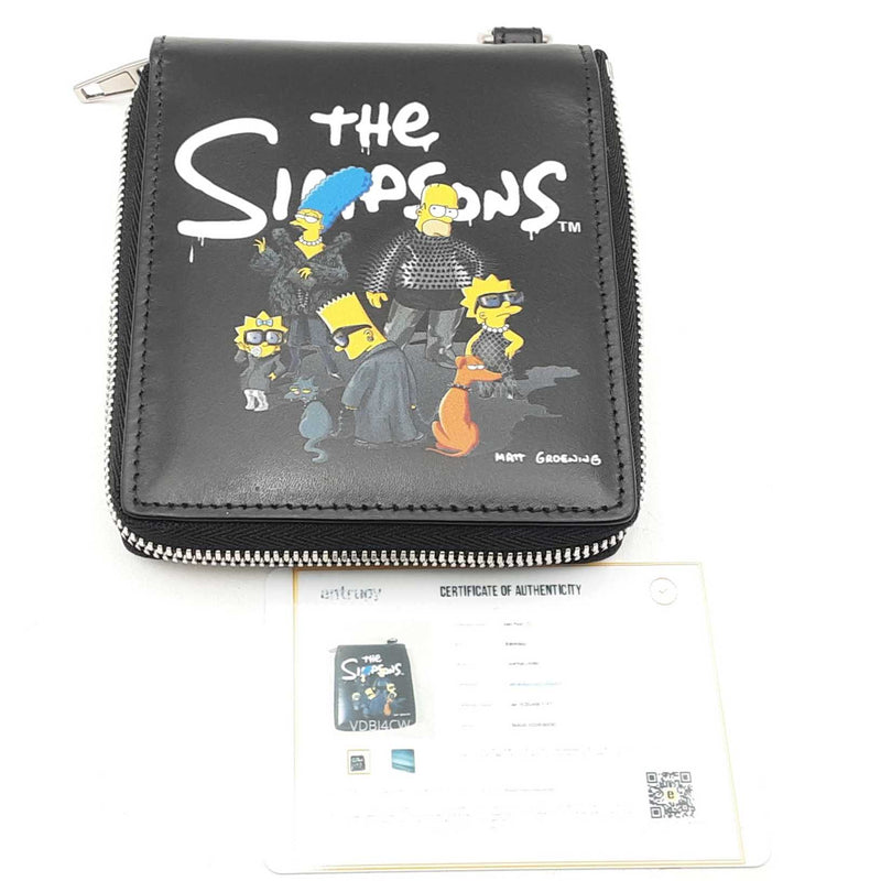 Balenciaga X Simpsons Leather Zip Wallet Hs0724lcrsa