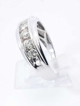 0.85 Ctw Channel-set Diamond & 10k Gold Wedding Band 4.2g Size 10.75 Fw0426wxzdu