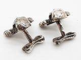 King Baby 0.925 Sterling Silver Skull Crossbones Garnet Cuff Links Do0526cxde