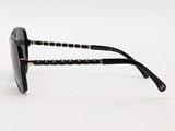 Chanel 5439-q-a Black Sunglasses With Case Aa0726lrzsa
