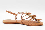 Tory Burch Artisanal Knot Leather Sandals Size 7.5 M Eb0126pxdu