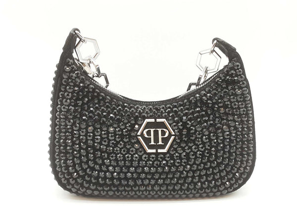 Philipp Plein Crystals Black Shoulder Bag Sd0725czxde