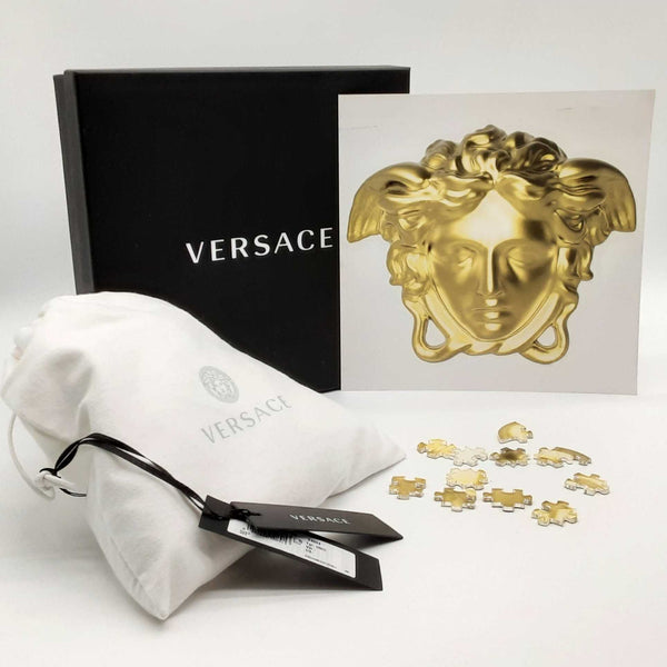 Versace Home White, Grey, & Gold Medusa Motif Plexiglass Puzzle Lh0623lrxde