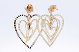 14k Yellow Gold Heart Shaped Earrings 4.3 Grams Eb1124lcrsa