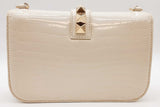 Valentino Garavani Rockstud Glam Lock Croc Embossed Leather Bag Eb0326lrxzde