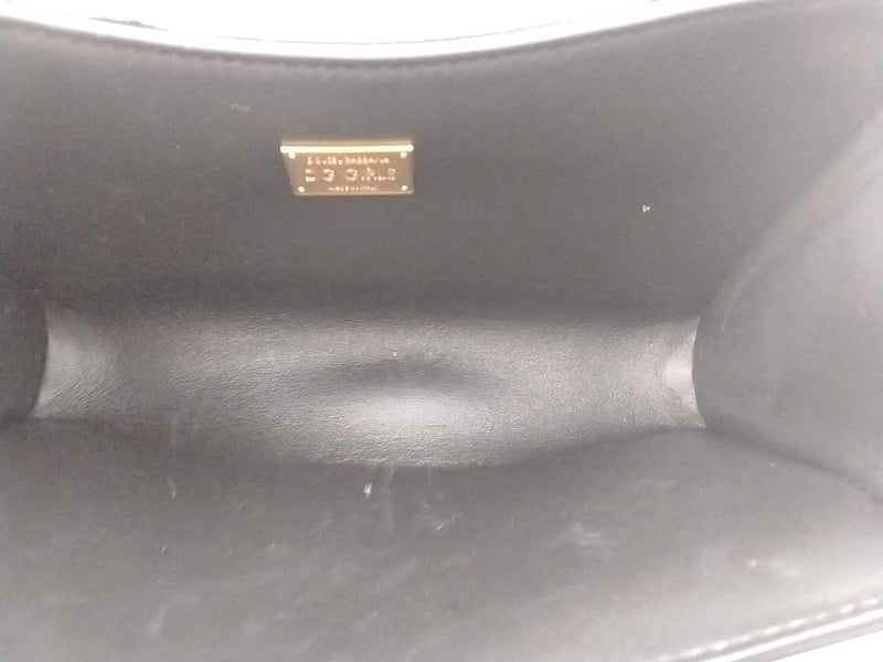 Dolce & Gabbana Girls Leather Shoulder Bag Black Aa1125izxmia