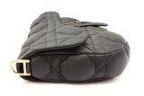 Christian Dior X Erl Black Satin Quilted Cannage Saddle Bag Eb0926opxzde