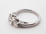 0.94 Cttw Diamond & 14k White Gold Ring With Cert 3.3 Grams Size 5 Fw0625rxzdu