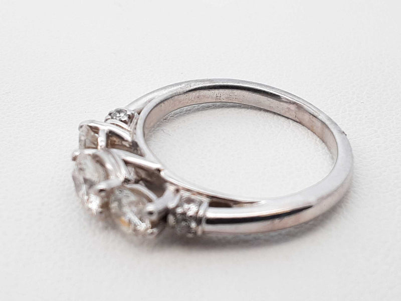 0.94 Cttw Diamond & 14k White Gold Ring With Cert 3.3 Grams Size 5 Fw0625rxzdu