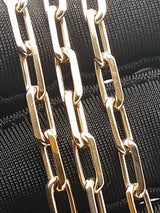Cartier Santos De Cartier Dumont Paperclip Link Chain Necklace In 18k Yellow Gold 24.6 Grams 22 Inch Fw0626oxzxdu