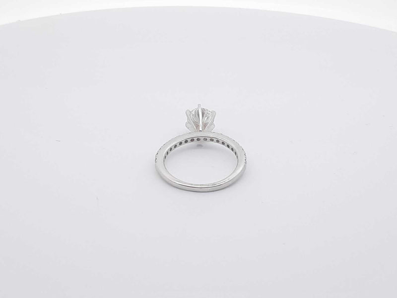 1.09ctw Diamond 14k White Gold 2.3 Grams Ring Size 5 Sd0525lpzxsa