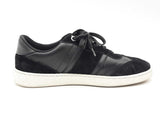 Salvatore Ferragamo Black Leather & Suede Sneakers Size 6 C Sd0325crsa